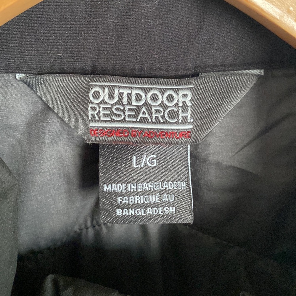 OR OUTDOOR RESEARCH Black Lightweight Puffer Vest SZ LARGE - Picture 4 of 5